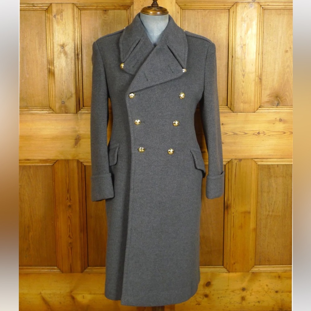VINTAGE RAF GREATCOAT by Alkit | Bespoke Crombie Wool | 38-40R | 1963 Military